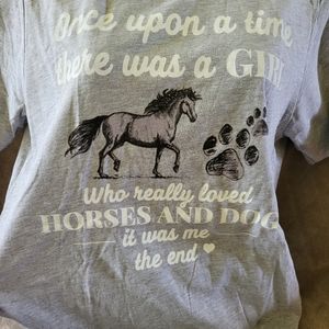 Once upon a time there was a girl who really loved horses tshirt